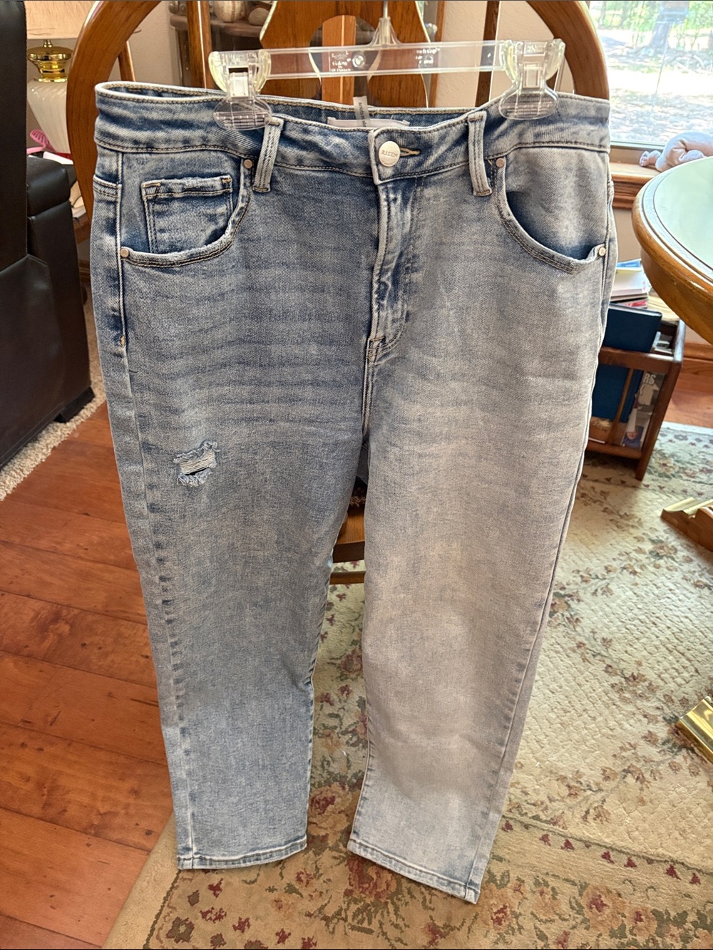 Washed Light Blue Boyfriend Jeans - Relaxed Fit